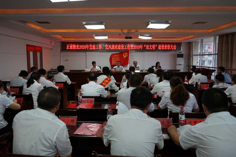 公司召开2020年党建工作、党风廉政建设工作暨2019年“双文明”建设表彰大会